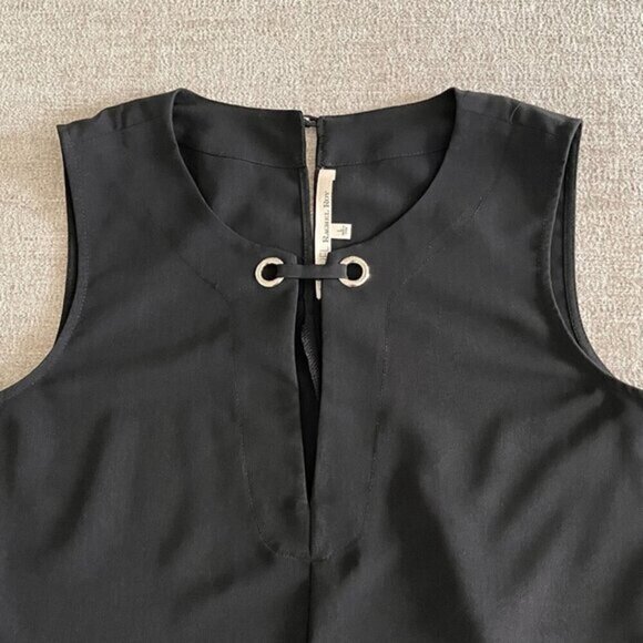 Rachel Rachel Roy Womens Black Sleeveless Pullover Blouse Top Size L Side Slit - Picture 4 of 7